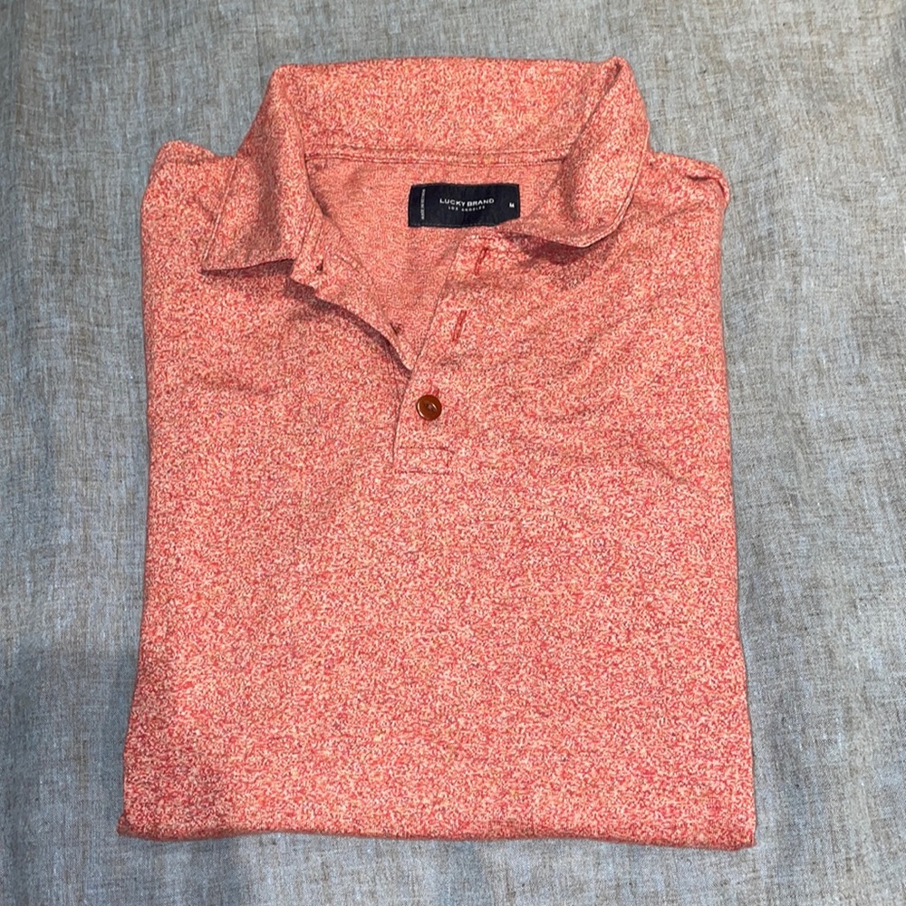Lucky Brand 100% cotton Red Short Sleeve polo shirt